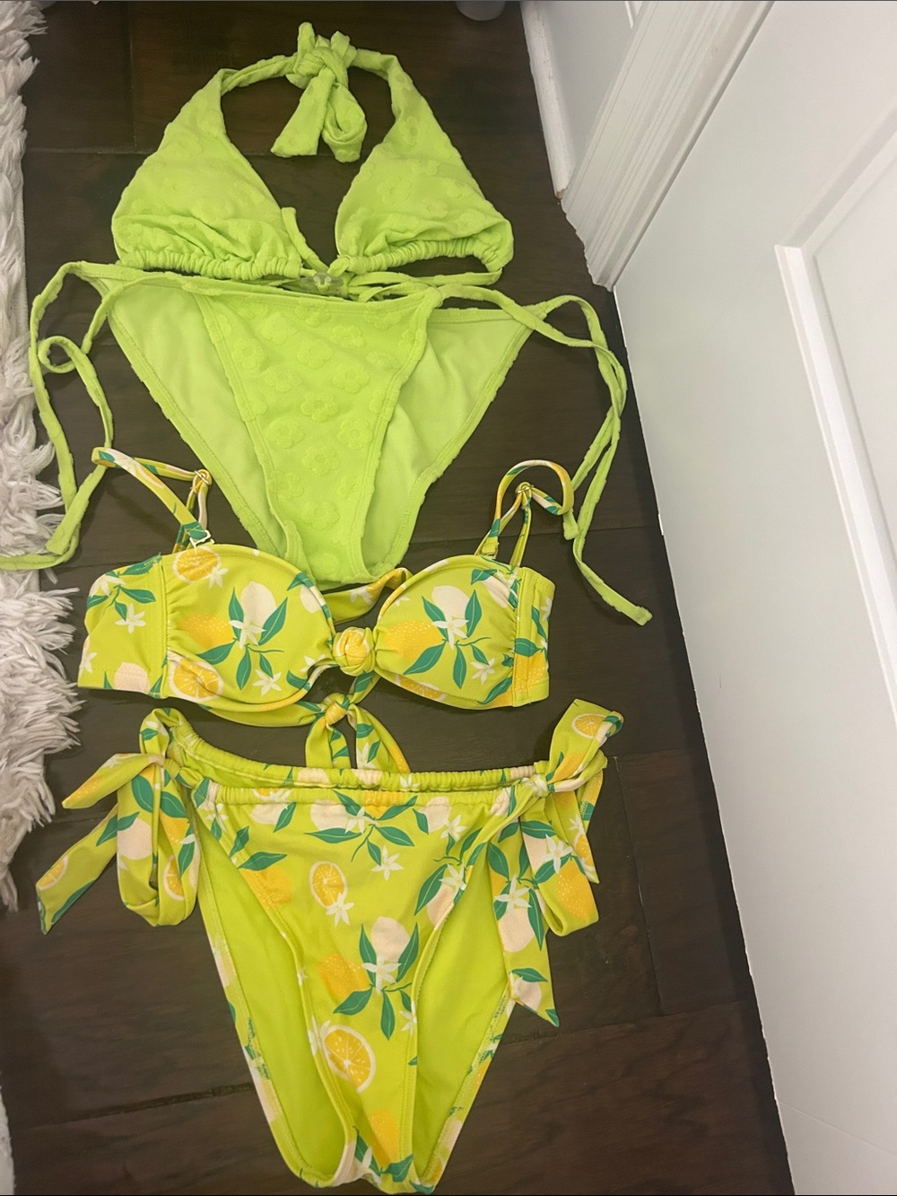 wild fable Lime Green & Lemon Print Bikini Set